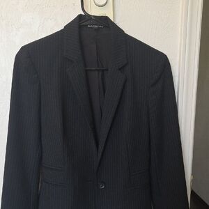 Express Women's Navy Blue Pinstripe Blazer